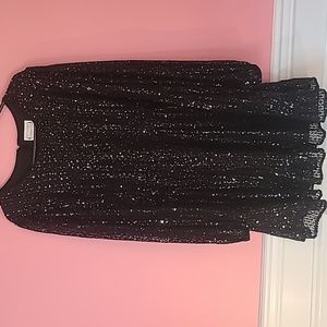 Women's Black Sequins Dress